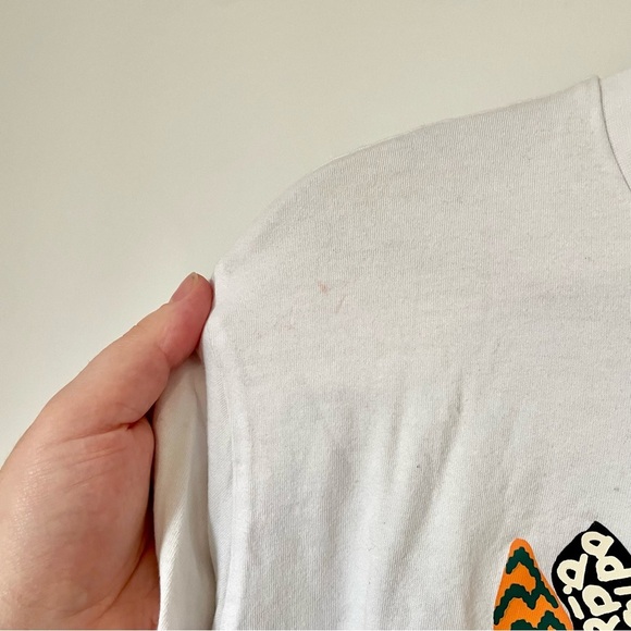 Adidas x Farm Rio Floral Logo Cropped White T Shirt Size Large - Picture 6 of 9